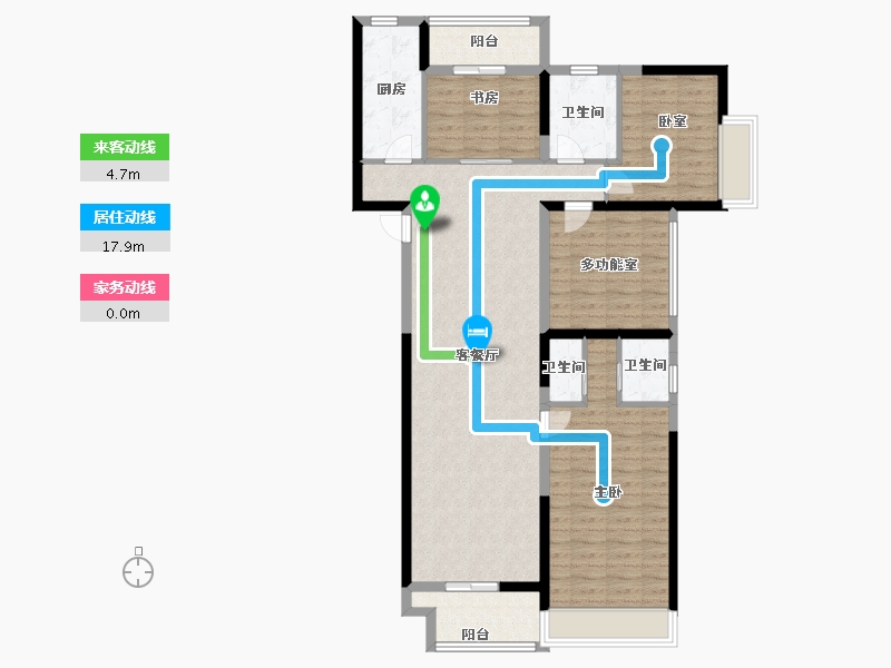 河南省-郑州市-朗悦·公园道1號-112.00-户型库-动静线