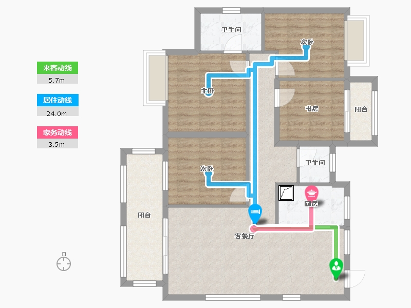 江西省-赣州市-天玺华府-105.00-户型库-动静线