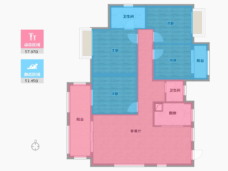 江西省-赣州市-天玺华府-105.00-户型库-动静分区