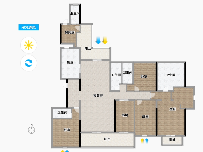 广东省-湛江市-君临世纪-274.59-户型库-采光通风