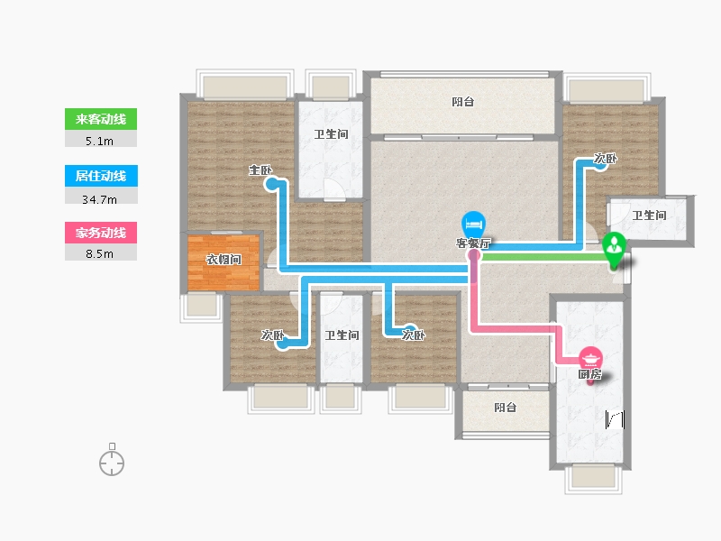 广东省-广州市-合景臻湖誉园-162.07-户型库-动静线