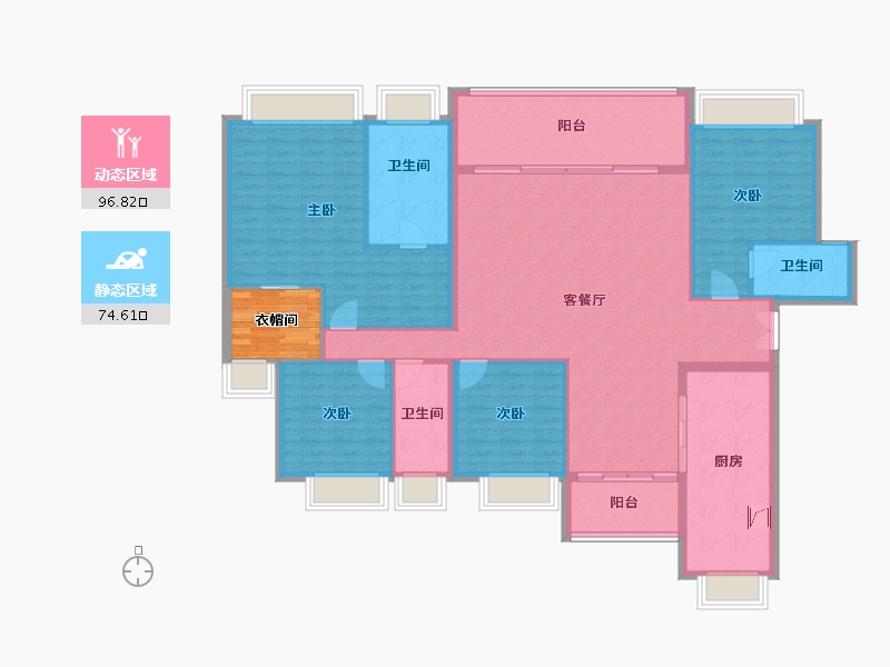 广东省-广州市-合景臻湖誉园-162.07-户型库-动静分区