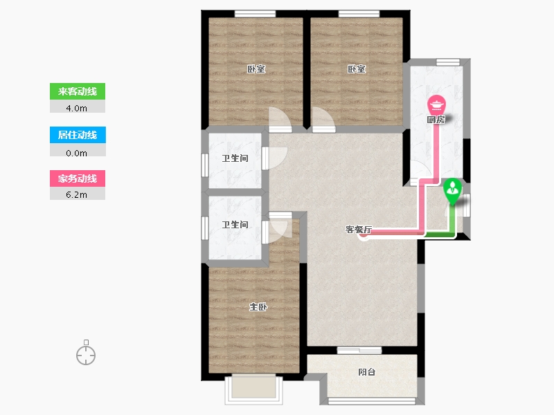 陕西省-渭南市-党校家属院-110.00-户型库-动静线