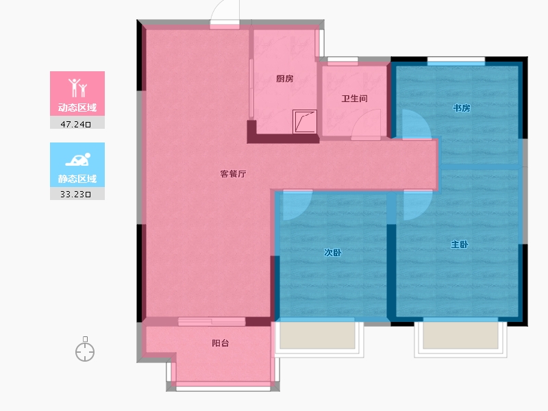 浙江省-宁波市-华鸿大发国琨府-71.15-户型库-动静分区