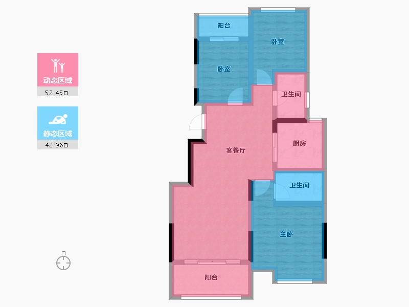 广西壮族自治区-桂林市-大龙湾-84.30-户型库-动静分区