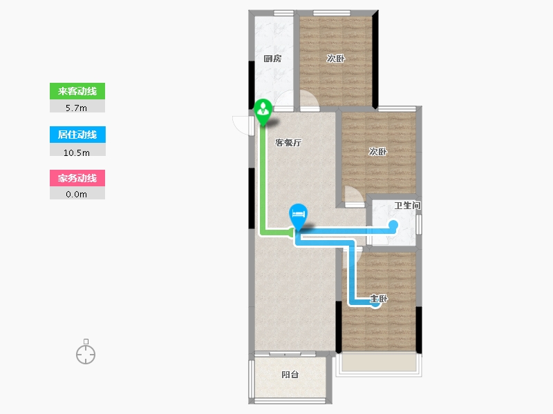 河南省-郑州市-鑫苑府-90.00-户型库-动静线