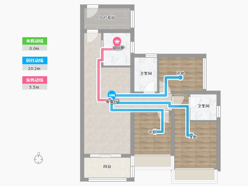 广东省-广州市-越秀滨海新城-76.00-户型库-动静线