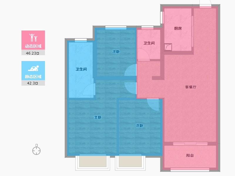 江苏省-徐州市-恒盛新城-78.51-户型库-动静分区