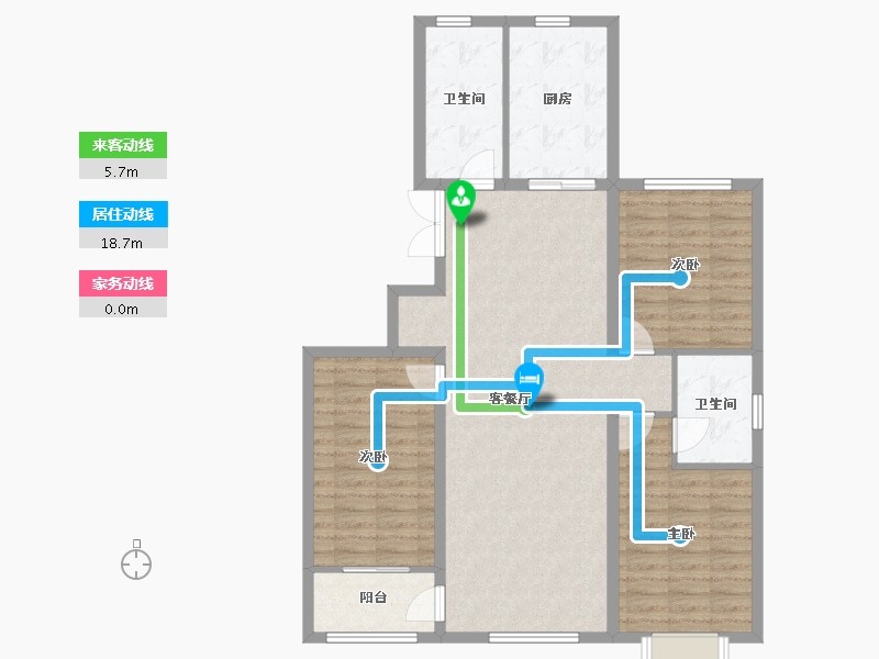 山东省-潍坊市-恒信·御峰-105.00-户型库-动静线