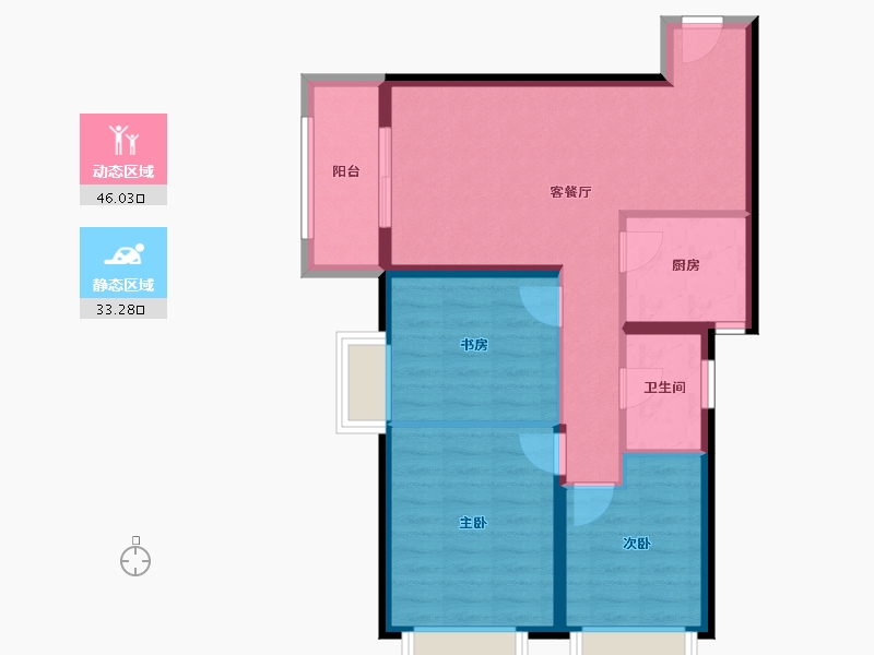 河南省-郑州市-汇泉景悦城-70.77-户型库-动静分区