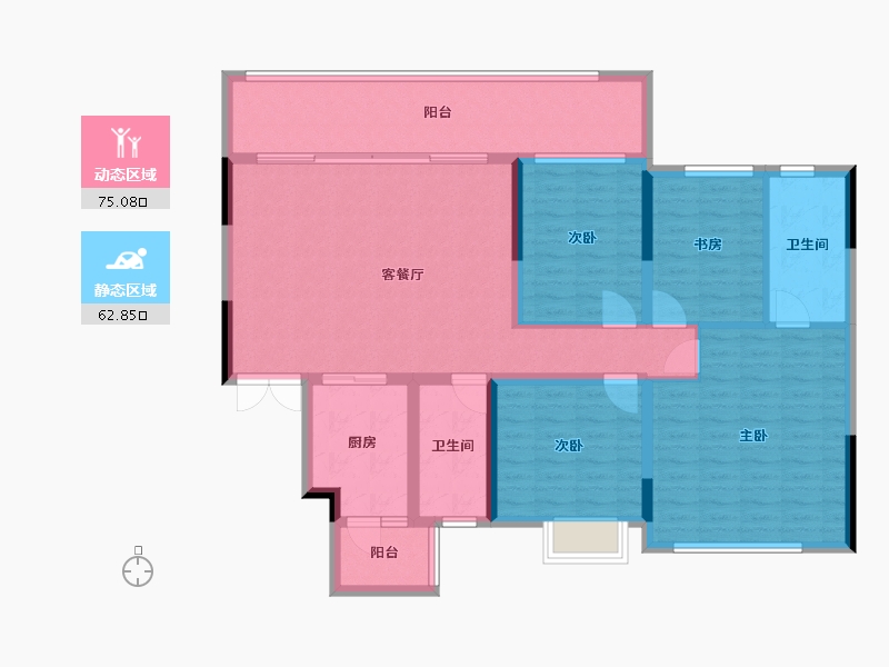 四川省-成都市-富国上邦-126.00-户型库-动静分区