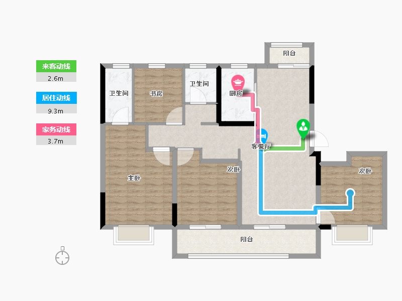 浙江省-金华市-金地峰汇-114.41-户型库-动静线