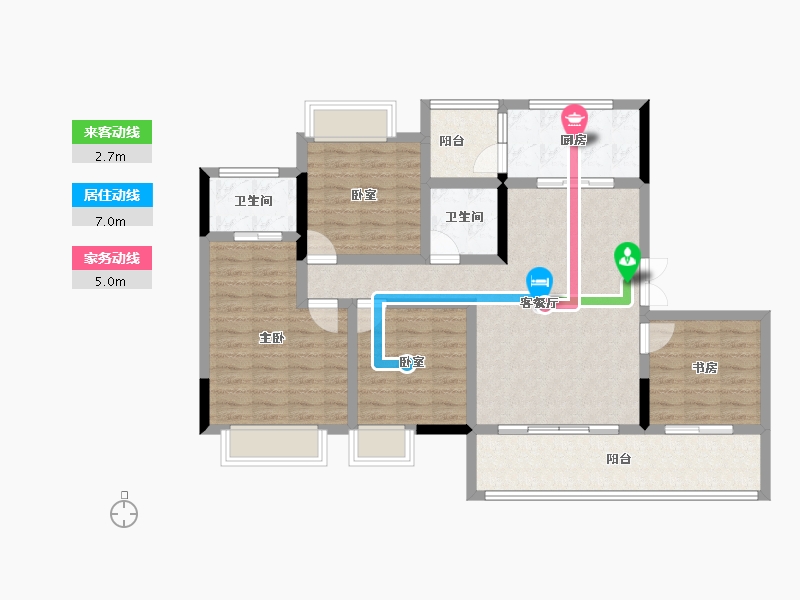 重庆-重庆市-中建滨江星城-102.40-户型库-动静线