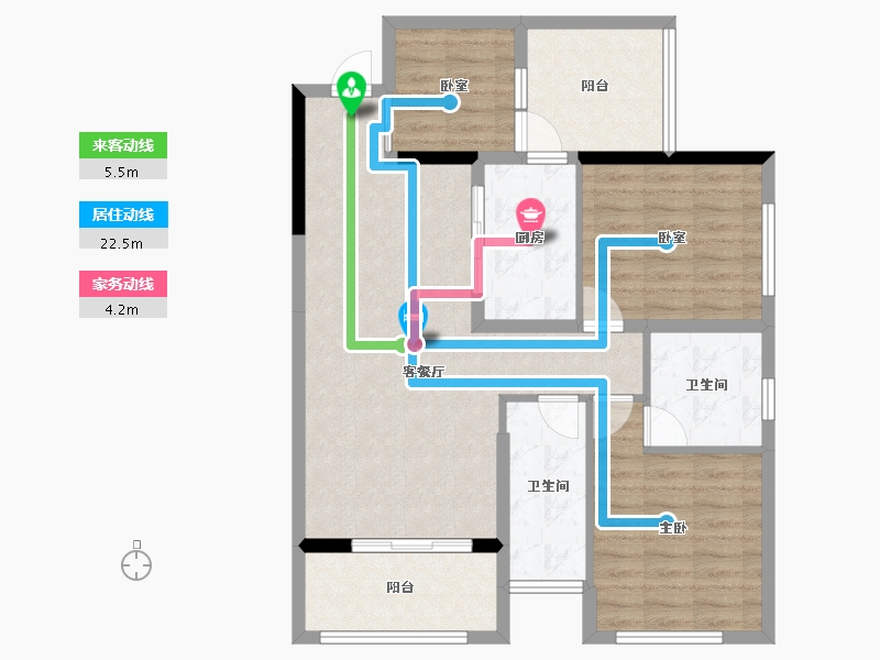 四川省-成都市-瀚城绿洲-91.06-户型库-动静线