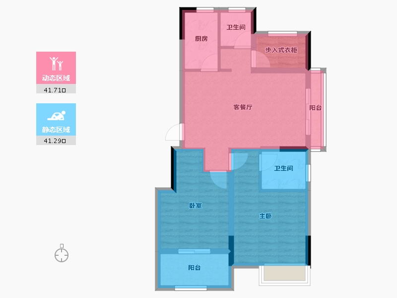 浙江省-金华市-熟溪名园-73.60-户型库-动静分区