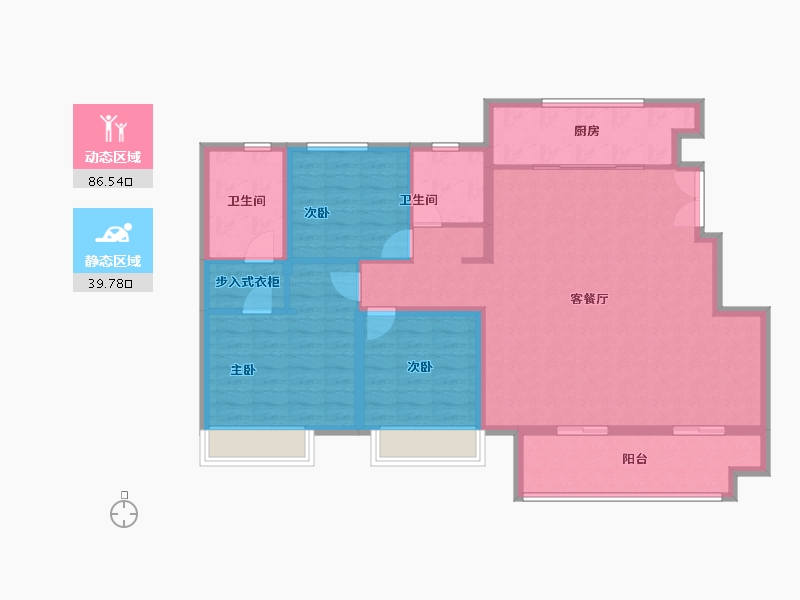 河南省-郑州市-龙湖·景粼玖序-114.40-户型库-动静分区