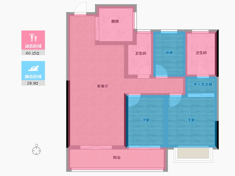 江西省-南昌市-九颂康瑞丨和园-78.15-户型库-动静分区