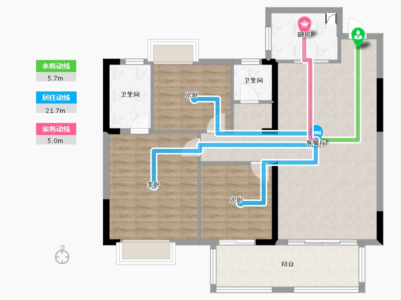 江西省-赣州市-天玺华府-104.00-户型库-动静线