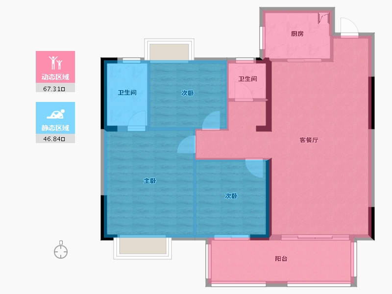 江西省-赣州市-天玺华府-104.00-户型库-动静分区