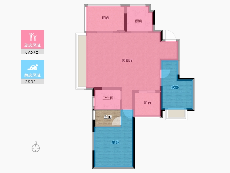 广东省-深圳市-越秀和樾府-87.84-户型库-动静分区