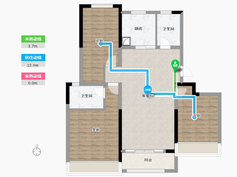 山东省-济南市-中海寰宇时代-93.60-户型库-动静线