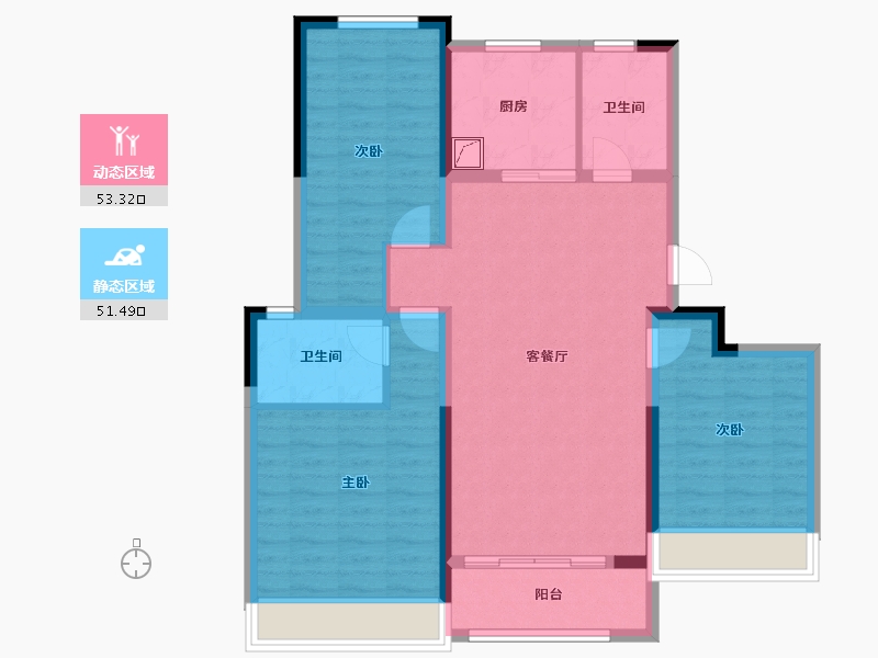 山东省-济南市-中海寰宇时代-93.60-户型库-动静分区