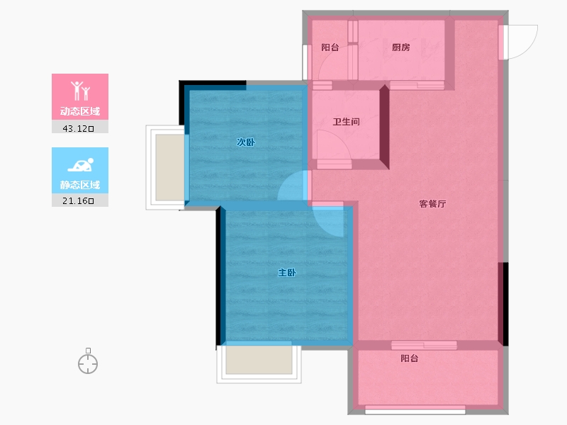 广东省-广州市-港骏轩-56.20-户型库-动静分区