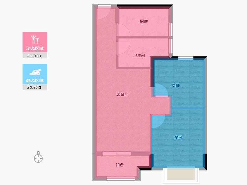 浙江省-金华市-万固文华园-54.58-户型库-动静分区