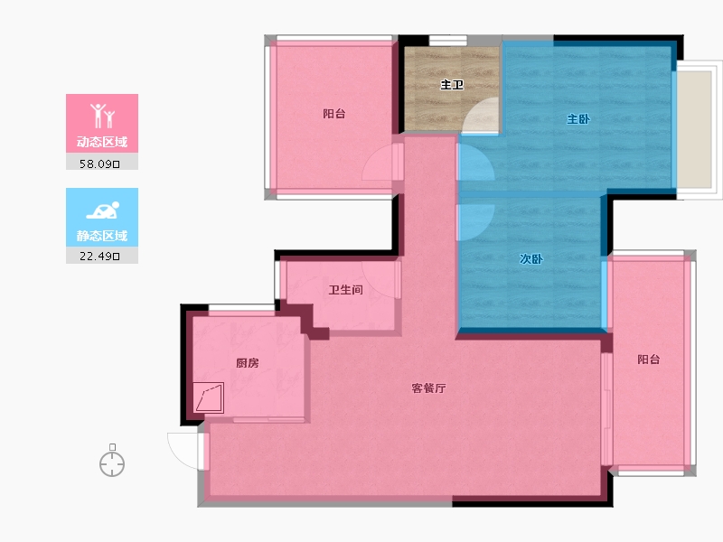 广西壮族自治区-南宁市-龙光玖誉城-75.26-户型库-动静分区