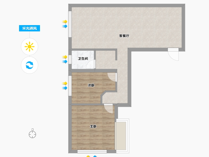 四川省-成都市-山那边水映汀洲-52.00-户型库-采光通风