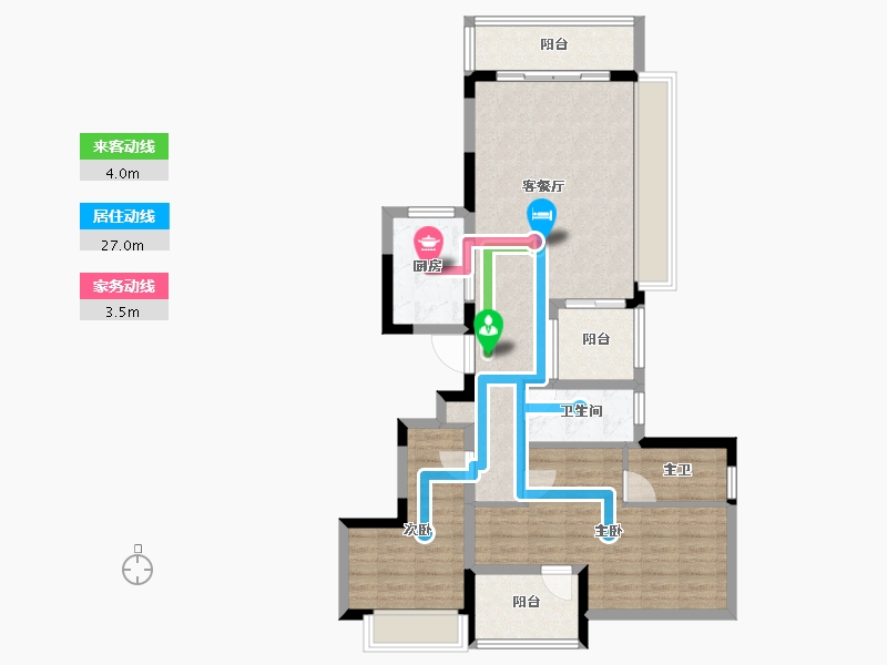 广东省-深圳市-越秀和樾府-88.00-户型库-动静线