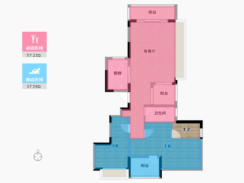 广东省-深圳市-越秀和樾府-88.00-户型库-动静分区