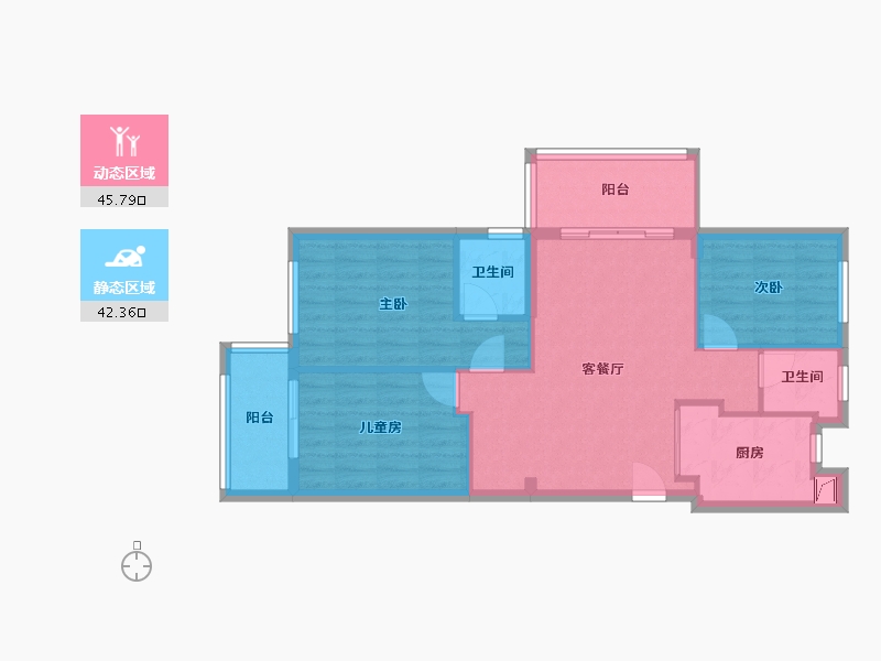 福建省-福州市-融创福州府-85.00-户型库-动静分区