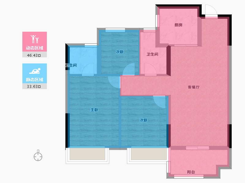 浙江省-金华市-华鸿星宸华府-71.20-户型库-动静分区