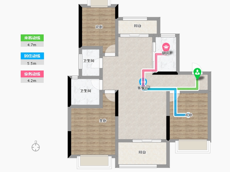 江西省-南昌市-龍居東郡-89.15-户型库-动静线