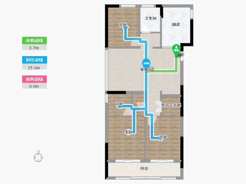 浙江省-湖州市-绿城晓园-89.60-户型库-动静线