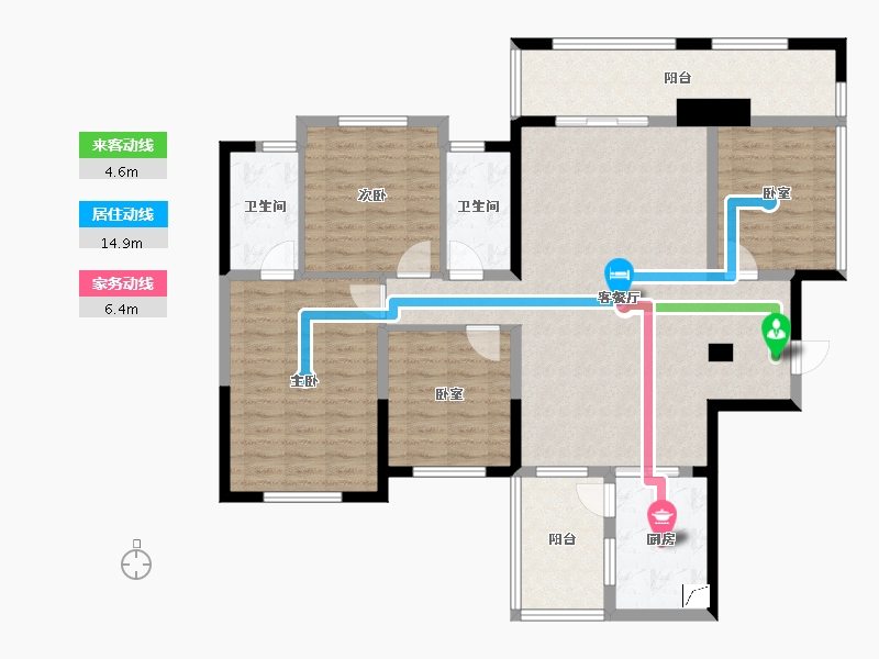 广西壮族自治区-桂林市-宏湖中央城-123.94-户型库-动静线