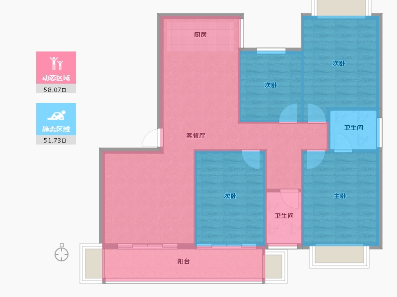 广西壮族自治区-河池市-云峰壹号-100.46-户型库-动静分区