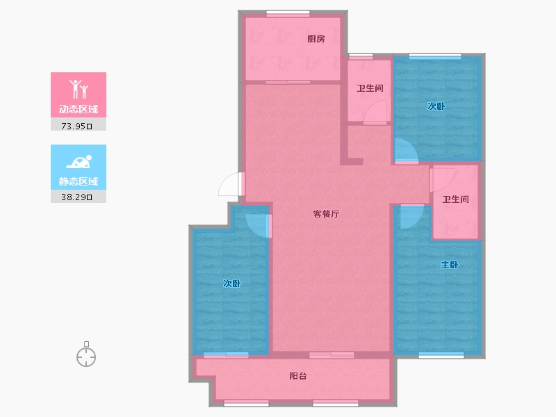 山东省-德州市-糖城印象-100.80-户型库-动静分区