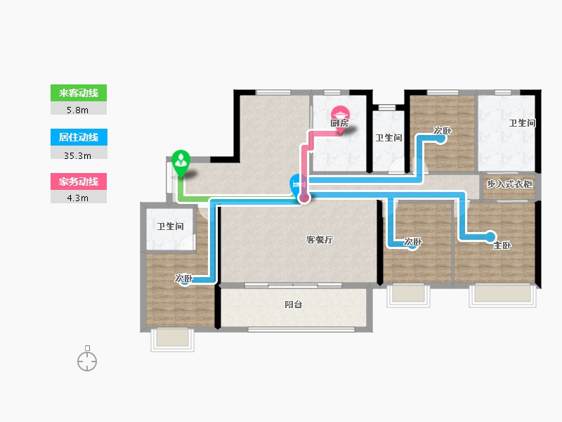 福建省-泉州市-中骏东璟府-134.65-户型库-动静线