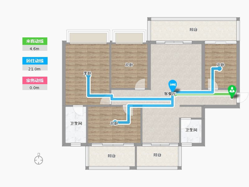 广西壮族自治区-河池市-南桥新城-113.27-户型库-动静线