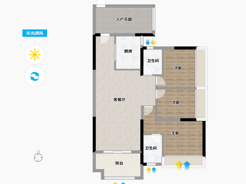 广东省-韶关市-天御华府-100.33-户型库-采光通风