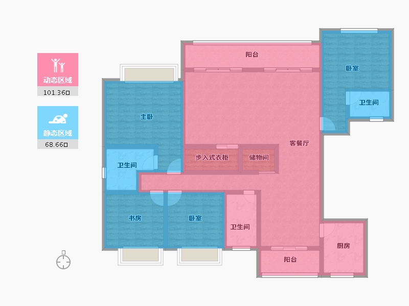 四川省-成都市-人居梧桐屿-150.40-户型库-动静分区