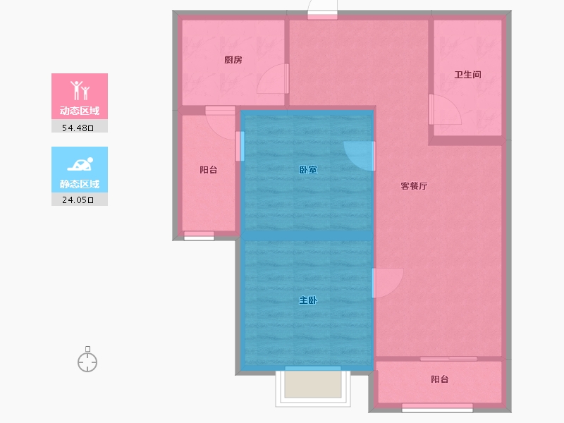 山东省-烟台市-海上明珠-70.00-户型库-动静分区