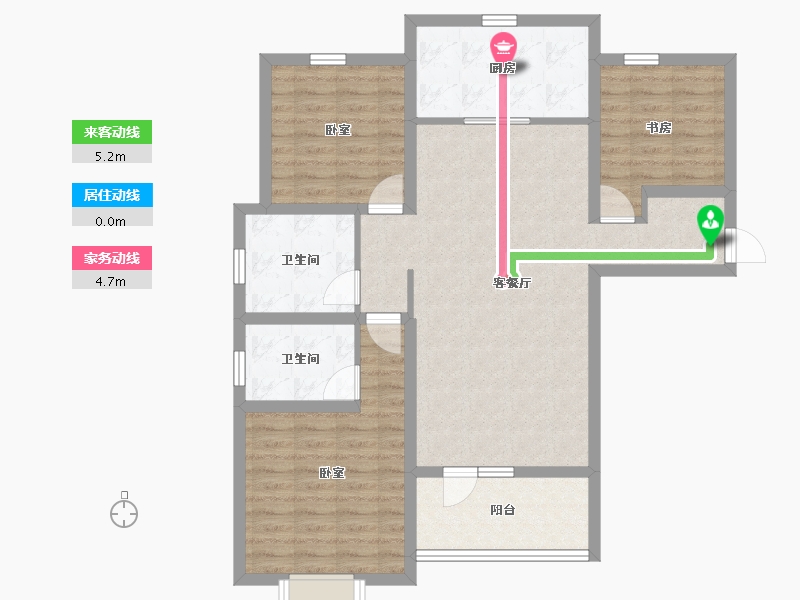 河北省-石家庄市-绿地新里城西斯莱公馆-97.96-户型库-动静线