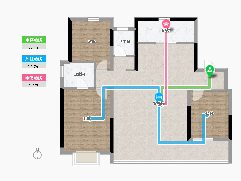 河北省-石家庄市-金地峯汇-100.16-户型库-动静线