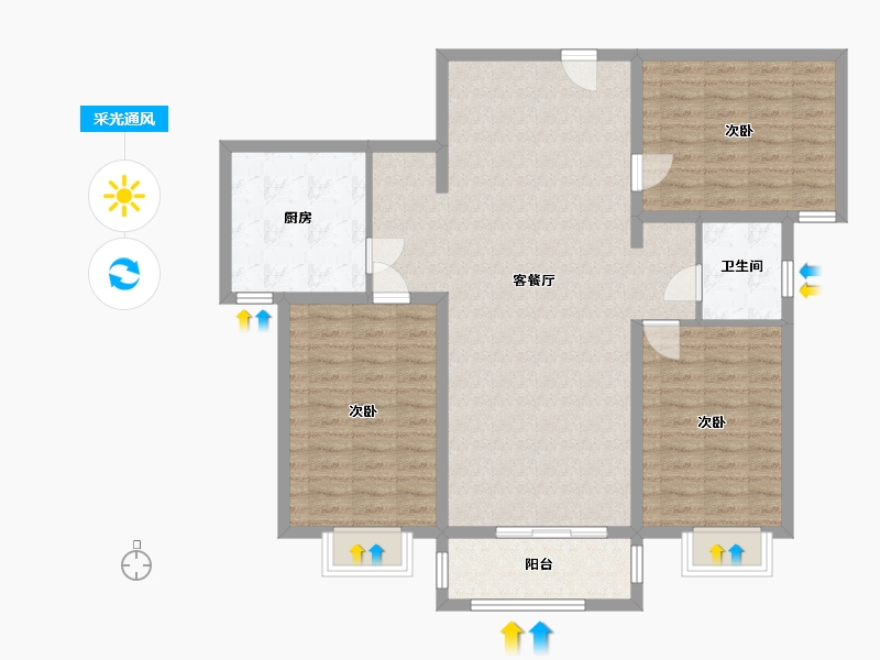 河北省-保定市-圣林华府-110.00-户型库-采光通风