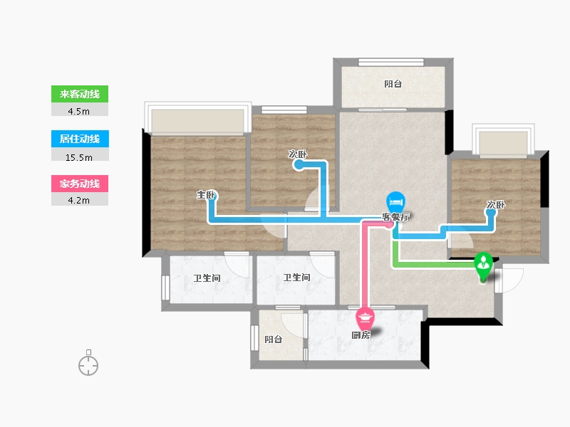 四川省-成都市-枫丹新悦-75.79-户型库-动静线