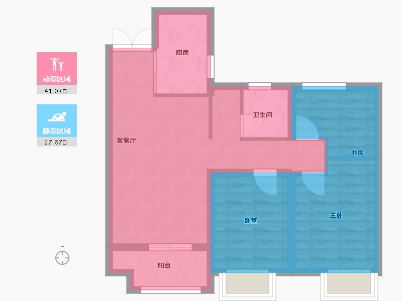 河南省-洛阳市-和昌云庭-65.00-户型库-动静分区