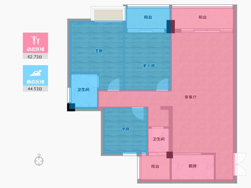 广西壮族自治区-河池市-南桥新城-97.44-户型库-动静分区